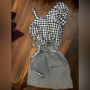 Calvin Klein Monochrome Checkered Blouse